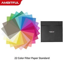 포토부스 AMBITFUL컬러 보정 젤 세트 인치 x 30x30cm 22 개 컬러 필터 필름 비디오 LED 조명 스튜디오 플래시 휴대용 가방, [01] Color Gel Filter, 01 Color Gel Filter, 01 Color Gel Filter