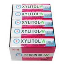 롯데 자일리톨 츄잉껌 W, 24g, 15개