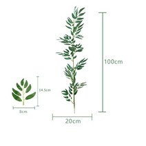 인조대나무 인공 대나무 잎 꽃꽂이 봄 식물 긴 막대 유칼립투스, A04653-1PC