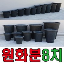 [나루에스앤에프] 원화분6치 수목화분, 검정