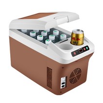 휴대용 냉장고 아이스박스, 가정용 15L LCD 갈색 자동차 및 트럭