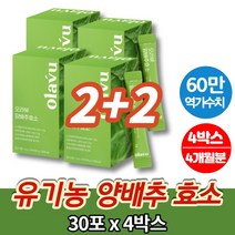 국내산 유기농 양배추 효소 동결건조 약국 코스트코 고역가수치 역가수치 높은효소 락토바실러스균 곡물 혼합 가루 분말 파우더 스틱 30포, 4박스