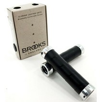 브룩스 Slender 가죽 Lock On 그립 블랙 130/130mm