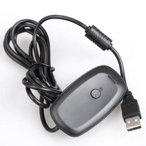 게임핸들 휴대용 무선 게임 패드 USB 수신기 윈도우 XP/비스타 시스템 지원 Xbox 360 핸들 용 PC 어댑터, 한개옵션1, 01 Black