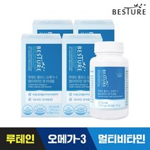 [베스처] 루테인 플러스 오메가3 멀티비타민 앤 미네랄 4병, 4개, 단품