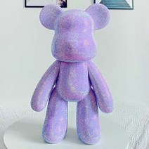 DIY 베어브릭 다이아몬드 큐빅 베어브릭만들기 집들이선물, 라이트퍼플, 75cm