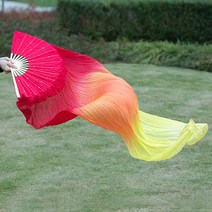 댄스 너슬 부채 실크 팬 베일 공연 소품 행사 축제 부채, A타입, 상세페이지 참조