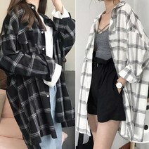 롱남방 봄 가을 오버핏 체크셔츠 베이직 여성 힙덮는코듀로이남방 캐주얼셔츠 여성남방 여성남방셔츠 여성겨울블라우스 여성상의 여성블라우스셔츠 여성셔츠 여