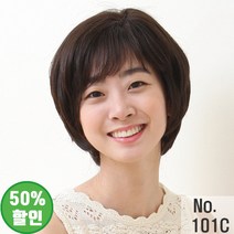 누리메디칼 항암가발 인모블랜딩 전체수제 전체가발 시니어가발 no101C 가발, 브라운, 1개