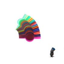 조명필터 조명용 컬러 종이 젤라틴 필터 20pcs 카메라 플래시 균형 키트 젤 v1 색, 없음