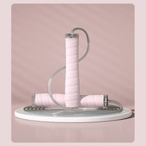 무선줄넘기 스마트로프 줄없는 점프 논와이어 노라인 전자 실내 rpm 홈트유산소 스마트 다이어트 Roegadyn 고속 베어링 이중 목적 슬리밍 볼, 분홍