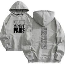 PSG WEARE PARIS 파리생제르맹 후드 티 셔츠 빅사이즈 봄 가을 남자 여자 파리생제르망 모자 큰 축구 커플