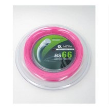 알파 BS66 배드민턴 스트링 0.66mm 200m 롤 거트, 핑크, 1개