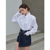 플로티에 / 숄더 패드 베이직 셔츠_ivory