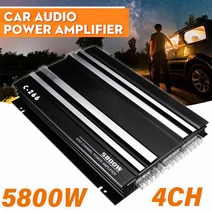 12V 5800W Car Amplifier Multichannel Powerful Car Audio Subwoofer Aluminum Alloy Vehicle Power Stereo Amp Car Sound Amplifiers, One, One Size
