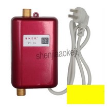 220v 순간 온수기 순간 전기 온수기 순간 물 가열 샤워 주방 욕실 1 pc, 블랙 3000w