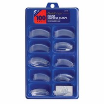 골드 핑거 네일 100개 클리어 엠프레스 커브 4415097468, 100 Count (Pack of 1)