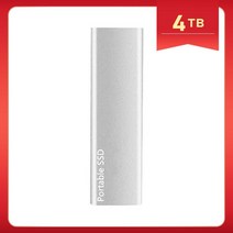 고용량 외장 하드 SSD HDD외장 하드 드라이브 1TB 고속 휴대용 모바일 장치 SSD 타입-C 인터페이스 데스크, 27 Silver 4TB, 한개옵션1