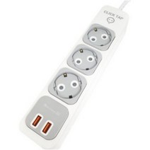 태주 부엉이 고속충전 USB 클릭 멀티탭 3구 OCM-UQ2S3-1, 1개, 3m