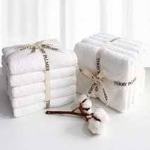 테리파머 무형광 호텔수건 170g 10장 수건세트 40x80 면사 코마사 타올 수건 타월 호텔타올 호텔타월 30수, 화이트