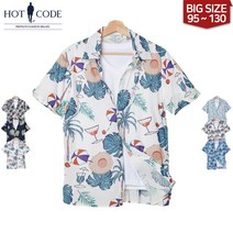 [꽃무늬남방] 핫코드 남성용 하와이안 반팔 셔츠 6컬러 HC38