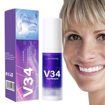 치과성분 치아미백 셀프치아미백제 보라색 치아 미백 젤 50ml 치약 V34 색 교정기 얼룩 제거 치과, 한개옵션0