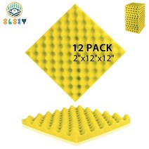 단열재 방한용품 흡음 스폰지 접착 방음 폼 패널 스티커 12 피스 침실 에그 크레이트 어쿠스틱 단열 자체