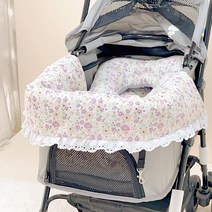 컴패딩강아지고양이유모차 개모차, 퍼플 플라워(3장)