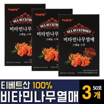 비타민나무열매 추출물 분말가루 파우더 티벳 티베트산 씨베리 씨벅톤 산자나무 효능 스틱형 추천, 50포 3개