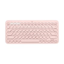 로지텍 K380 블루투스 키보드 한글각인 자판, 일반형, 핑크