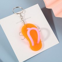 6 색 보트 마린 플로팅 키 체인 부력 폼 플립 플롭 모양의 키 플로트 키 링 홀더 카약 낚시 슬리퍼 아웃 보드, 오렌지색