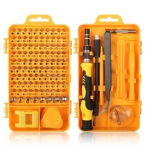 드릴 비트 스크류 전동 렌치 라쳇 피스 드라이버145 in 1 정밀 스크루 드라이버 세트 132 비트 마그네틱 키, 117 in 1 Yellow