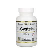 California Gold Nutrition 켈리포니아골드뉴트리션 L-시스테인 아미노산 AjiPure 500 mg 60 베지캡슐