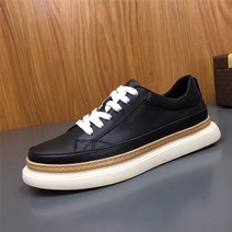 남자 화이트 가죽 스니커즈 캐주얼 스니커즈 컴포트화