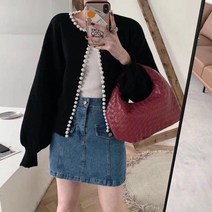흰색 화이트 가디건 여성 세련된 뉴 o 칼라 뜨개질 카디건 탑 가을