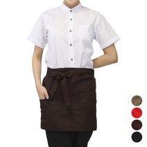 DAE22 홀서빙 식당 가게 카페 넓은 랩 허리 앞치마, S, DAE22 검정