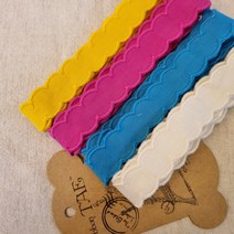 레이스여왕 비비드 컬러풀 크라운 양면 자수 면레이스 폭 2cm X 90cm 국내제작, 파랑