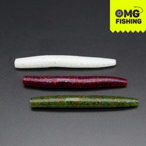 오마이갓피싱 센코 3인치 소프트베이트 스트레이트 웜 배스 웜 루어낚시 국내생산, OMC3-8