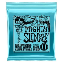 Ernie Ball 레귤러 슬링키 일렉트릭 기타 스트링 3팩 1046 게이지(P03221) 3577652827, 3-Pack, Mighty (8.5-40)