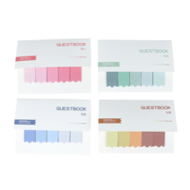 플래그 컬러 접착 스티커 메모지 메모장, 핑크