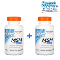 닥터스베스트 옵티 MSM 1500mg 120정 2팩 OptiMSM 엠에스엠 MSM식이유황 MSM골드프리미엄 MSM피부, 1개, 기본