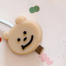 서후네 너무 귀여워 충전케이블 단선방지 캐릭터 보호캡, 1개, 주황곰