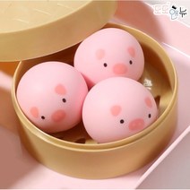 도도앤뉴 1+1 미니 꿀꿀이 돼지 말랑이 3P 클레이 찐득이 주물럭 장난감, 미니꿀꿀이3P(2개)