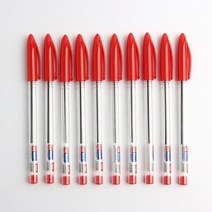 사무용적색볼펜 채점용볼펜 학원 시험 빨간펜 10p, 상세 참조