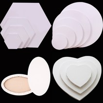 육각 형 캔버스 프레임 유화 보드 판 모양 하트 타원, 육각형 70cm (2팩)