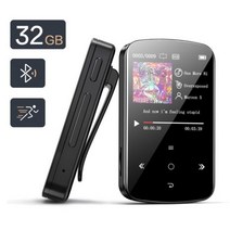미니 블루투스 MP3 플레이어 MP4 HiFi 음악 모션 휴대용 64GB HD 초박형 터치 스크린 전자 책 녹음/FM 라디오/비디오, Black_64GB, 01 Black_04 64GB