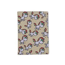 Suillty 귀여운 유니콘 방수 가죽 여권 홀더 커버 카드 케이스 여행 지갑 여성 남성 여행자 용 퍼플.