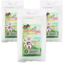 그로비타 사탕수수 해동지 소동물 베딩 그린, 210g, 3개