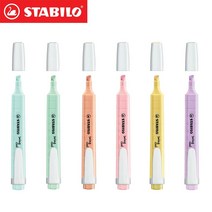 스타빌로 포켓 클립 스윙 쿨 파스텔 슬림 형광펜, 144-밀키 옐로우