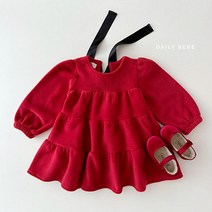 [마지막수량세일]데일리베베 리본캉캉원피스 유아동원피스 등원룩 어린이집 키즈룩 주니어룩 데일리룩 크리스마스룩 특별한날
